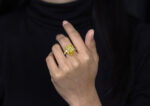 10.06 Carat Pear Diamond Ring | Fancy Yellow | 14K Yellow Gold | Colour-Collector’s Treasure - Image 3