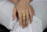 10.06 Carat Pear Diamond Ring | Fancy Yellow | 14K Yellow Gold | Colour-Collector’s Treasure - Image 4