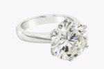 7 Carat Round Brilliant Diamond Ring | Brilliant White | 14K White Gold - Image 2
