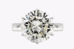 7 Carat Round Brilliant Diamond Ring | Brilliant White | 14K White Gold