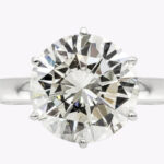7 Carat Round Brilliant Diamond Ring | Brilliant White | 14K White Gold
