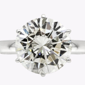 7 Carat Round Brilliant Diamond Ring | Brilliant White | 14K White Gold