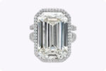 20.21 Carat Emerald Halo Diamond Ring | 18K Gold | Unparalleled Brilliance - Image 4