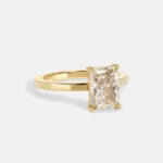2 Carat Radiant Statement | Champagne | 14K White Gold | Everyday Royalty | High Jewellery - Image 4