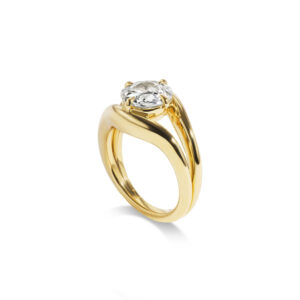2.01 Carat Round Brilliant Statement | Brilliant White | 14K White Gold | Modern Nobility