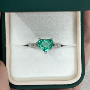 2.03 Carat Heart Shape Statement | 14K White Gold | Modern Nobility