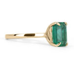 2.15 Carat Emerald Diamond Ring | 18K White Gold | Modern Nobility - Image 2