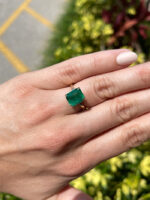 2.15 Carat Emerald Diamond Ring | 18K White Gold | Modern Nobility - Image 8