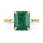 2.15 Carat Emerald Diamond Ring | 18K White Gold | Modern Nobility
