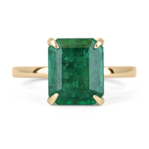 2.15 Carat Emerald Diamond Ring | 18K White Gold | Modern Nobility