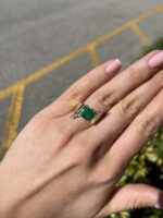 2.18 Carat Emerald Statement | 14K White Gold | Effortless Elegance - Image 4