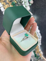 2.24 Carat Emerald Diamond Ring | 14K White Gold | Everyday Royalty - Image 2