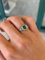 2.25 Carat Emerald Diamond Ring | 14K White Gold | Quiet Power | Signature - Image 2