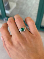 2.25 Carat Emerald Diamond Ring | 14K White Gold | Quiet Power | Signature - Image 4