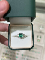 2.25 Carat Emerald Diamond Ring | 14K White Gold | Quiet Power | Signature - Image 5