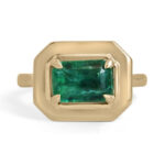 2.3 Carat Emerald Statement | 14K Yellow Gold | A Classic Statement - Image 3