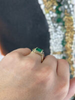 2.3 Carat Emerald Statement | 14K Yellow Gold | A Classic Statement - Image 4
