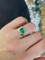 2.3 Carat Emerald Statement | 14K Yellow Gold | A Classic Statement - Image 6