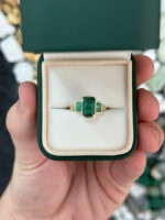 2.3 Carat Emerald Diamond Ring | 14K White Gold | Modern Nobility - Image 3