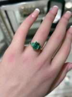 2.3 Carat Emerald Diamond Ring | 14K White Gold | Modern Nobility - Image 4