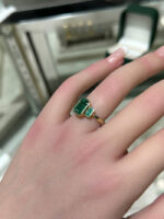 2.3 Carat Emerald Diamond Ring | 14K White Gold | Modern Nobility - Image 5