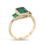 2.3 Carat Emerald Diamond Ring | 14K White Gold | Modern Nobility