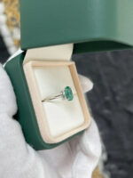 2.4 Carat Emerald Toi Et Moi Diamond Ring | 14K White Gold - Image 3