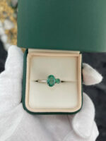 2.4 Carat Emerald Toi Et Moi Diamond Ring | 14K White Gold - Image 5
