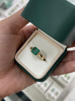 2.4 Carat Emerald Diamond Ring | 14K White Gold | A Classic Statement - Image 2
