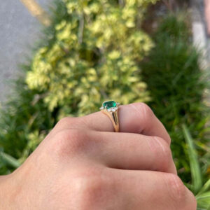 2.45 Carat Emerald Statement | 14K White Gold | A Classic Statement