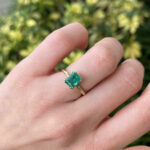 2.5 Carat Emerald Diamond Ring | 14K White Gold | Modern Nobility