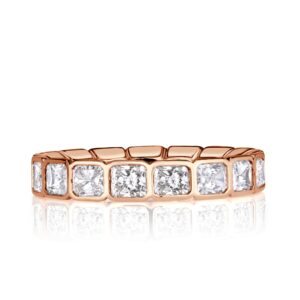 2.53 Carat Radiant Band | Brilliant White | 18K Rose Gold | Quiet Power | Modern Classic