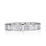 2.53 Carat Radiant Band | Brilliant White | 18K White Gold | A Classic Statement | Heirloom