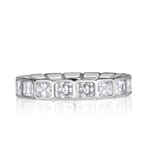 2.53 Carat Radiant Band | Brilliant White | 18K White Gold | A Classic Statement | Heirloom