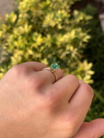 2.65 Carat Emerald Diamond Ring | 14K White Gold | Effortless Elegance - Image 3