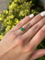 2.65 Carat Emerald Diamond Ring | 14K White Gold | Effortless Elegance - Image 4