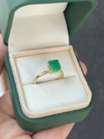 2.65 Carat Emerald Diamond Ring | 14K White Gold | Effortless Elegance - Image 6