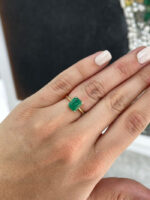 2.66 Carat Emerald Diamond Ring | 14K White Gold | Effortless Elegance - Image 5
