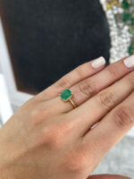 2.66 Carat Emerald Diamond Ring | 14K White Gold | Effortless Elegance - Image 6
