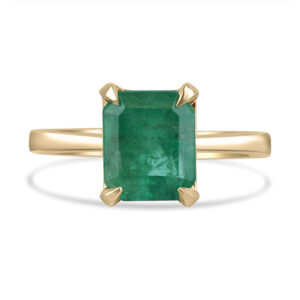 2.66 Carat Emerald Diamond Ring | 14K White Gold | Effortless Elegance