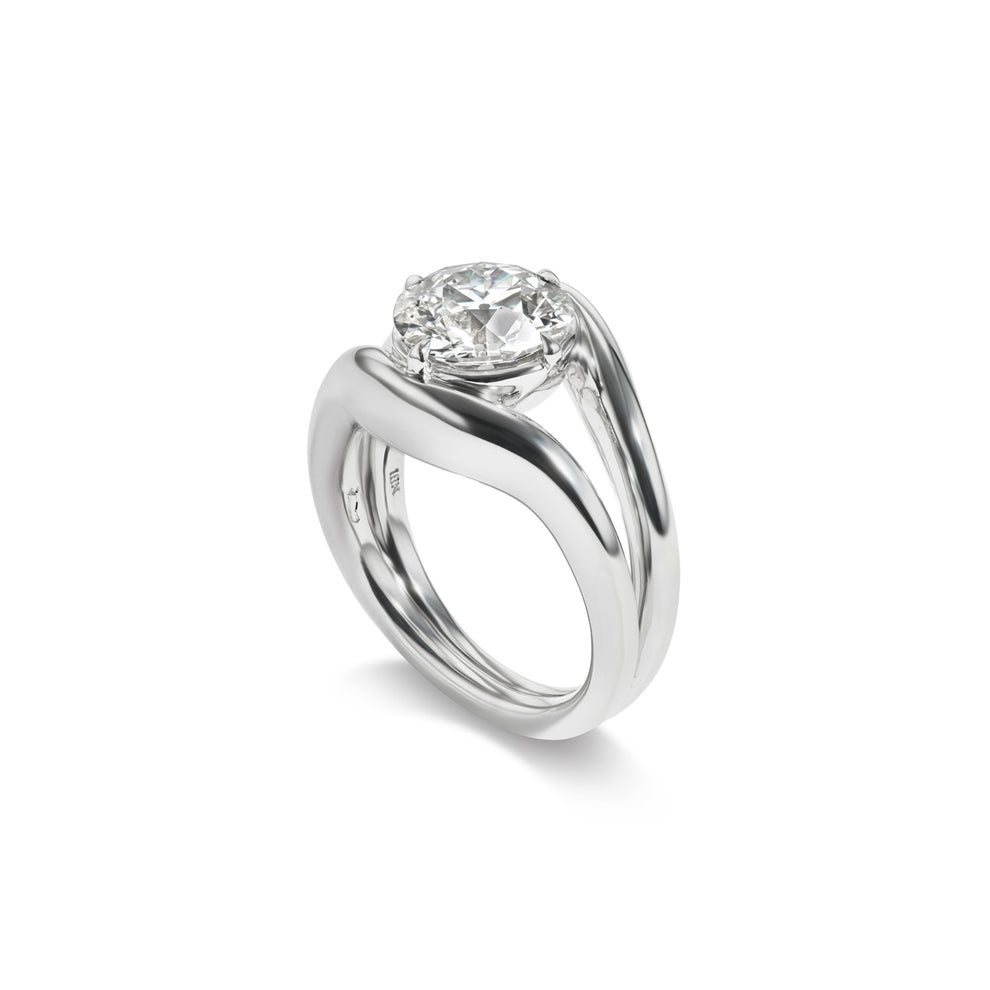 2-71ct-roche-ring-24000-front-view-primary.jpg 2.71 Carat Round Brilliant Statement | Brilliant White | 14K White Gold | Quiet Power - Image 1