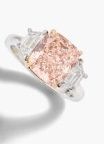 2 Carat Cushion Statement | Fancy Pink | 14K White Gold | Sunlit Royal Radiance | Heirloom - Image 4