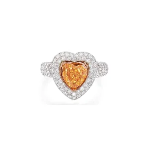 2 Carat Round Brilliant Statement | Fancy Yellow | 14K White Gold