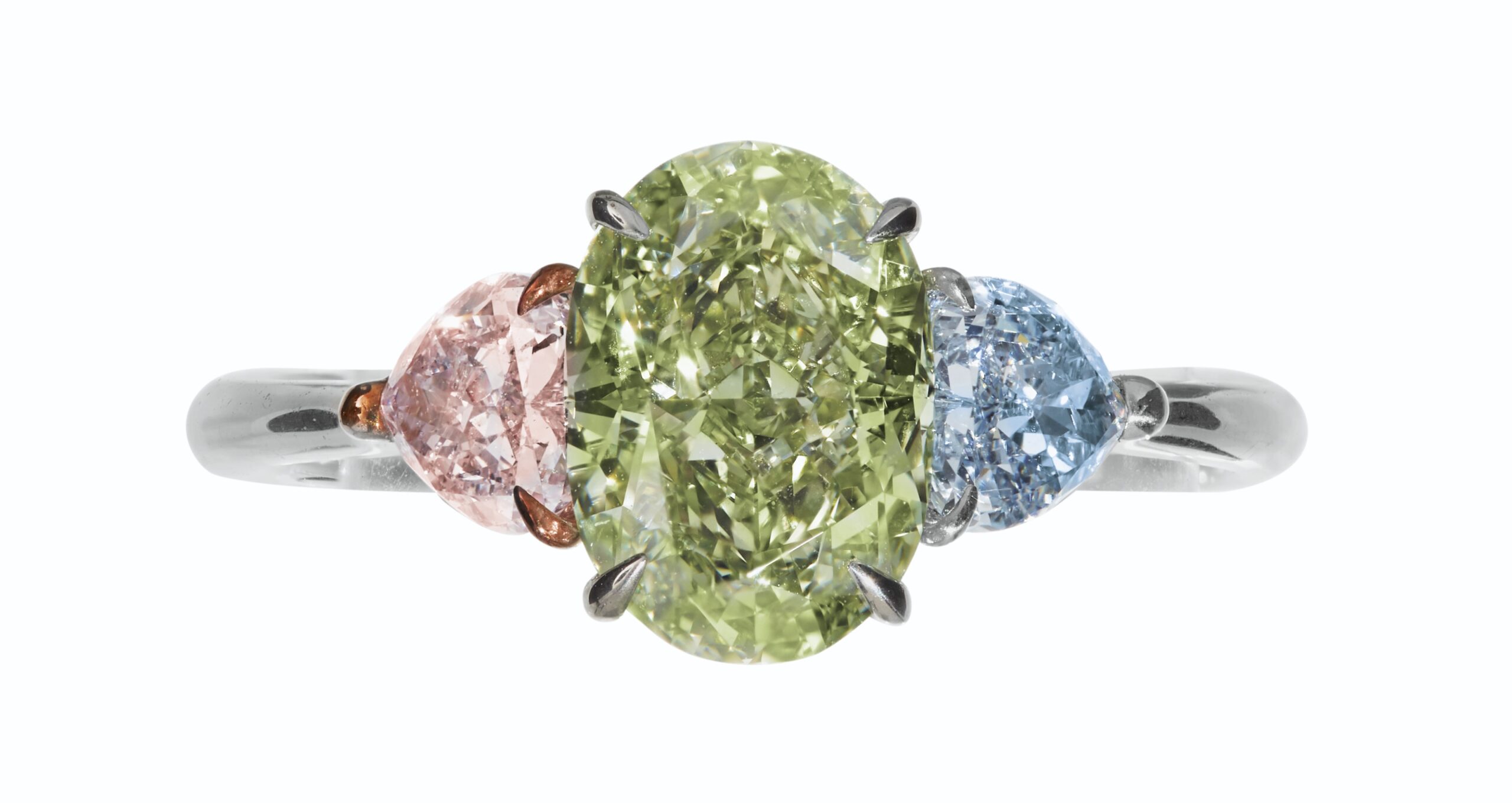 2-carats-oval-cut-fancy-green-135-000-front-view-primary.jpg 2 Carat Oval Statement | Fancy Yellow | 14K White Gold | Colour-Collector’s Treasure - Image 1