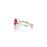 2 Carat Round Brilliant Statement | Ruby Red | 14K White Gold | Modern Nobility | Heirloom - Image 2