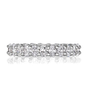 2 Carat Oval Band | Brilliant White | 18K White Gold | Quiet Power | Heirloom