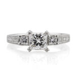 2 Carat Princess Diamond Ring | Brilliant White | 14K White Gold | Modern Nobility