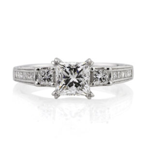 2 Carat Princess Diamond Ring | Brilliant White | 14K White Gold | Modern Nobility