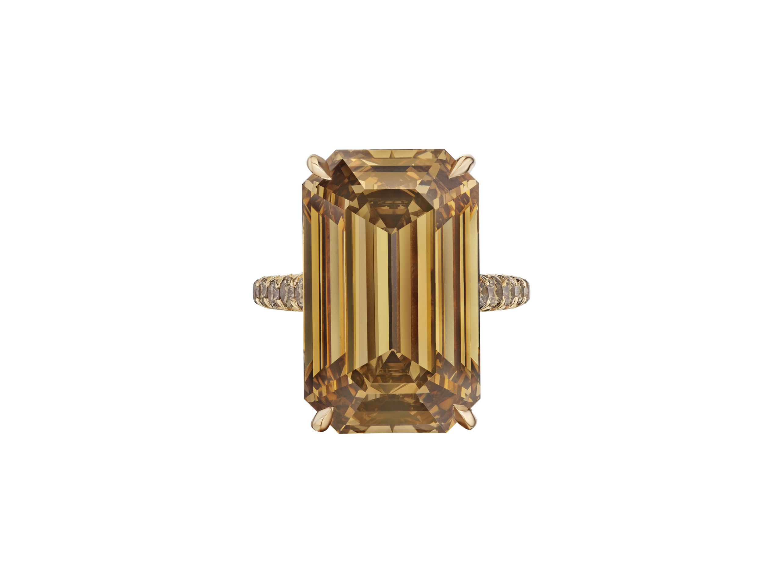 photography by Steven DeVilbiss 20 Carat Emerald-cut Statement | Fancy Yellow | 14K White Gold | Colour-Collector’s Treasure - Image 1