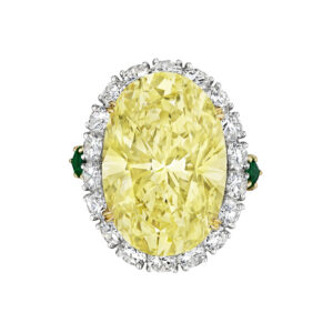 20 Carat Oval Statement | Fancy Yellow | 14K White Gold | A Crown-Worthy Fancy Rarity